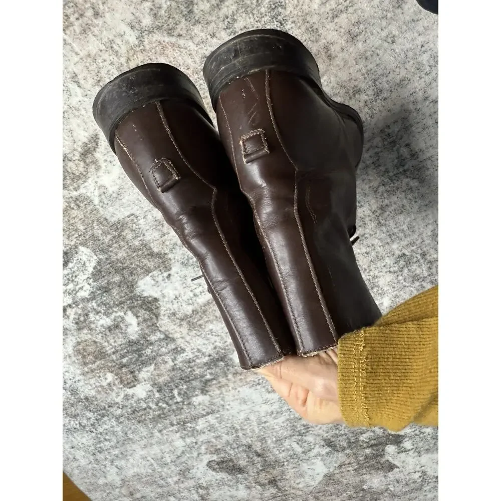 VTG Northampton Brown Leather Riding Boots Mens 7 Womens 8.5 England Equestrian